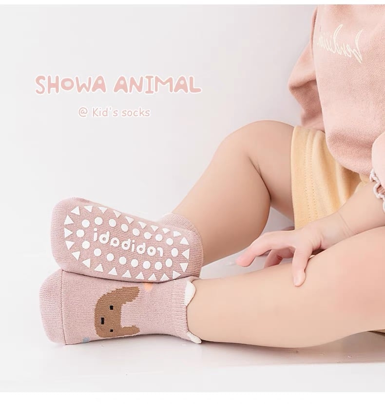 Tất cổ ngắn chống trượt Robibabi 6 màu size 1 - 5y
