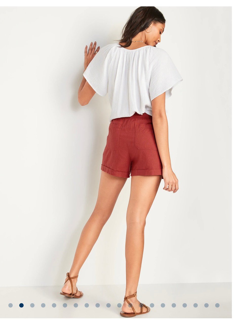 Quần short linen Oldnavy nhiều màu cho mẹ size XS / S / M