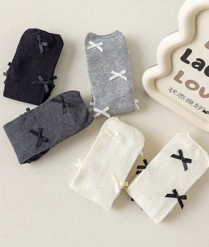 Tất cao tới đùi đính nơ nhiều màu cho bé size 3-12y