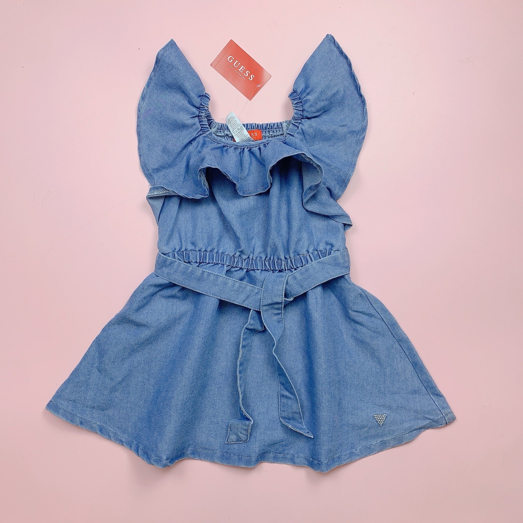 V00054 - Váy jean 2 màu xanh, hồng BG size