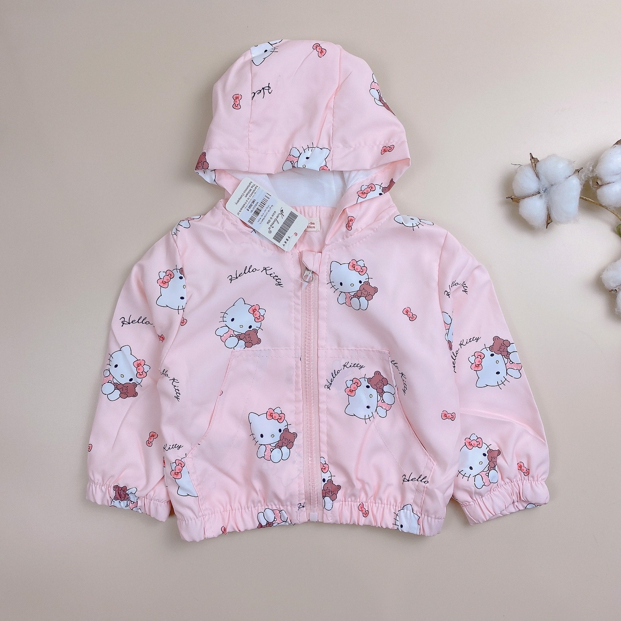 Áo gió lót cotton Karlomico nhiều hình Bé Gái 9m - 3y