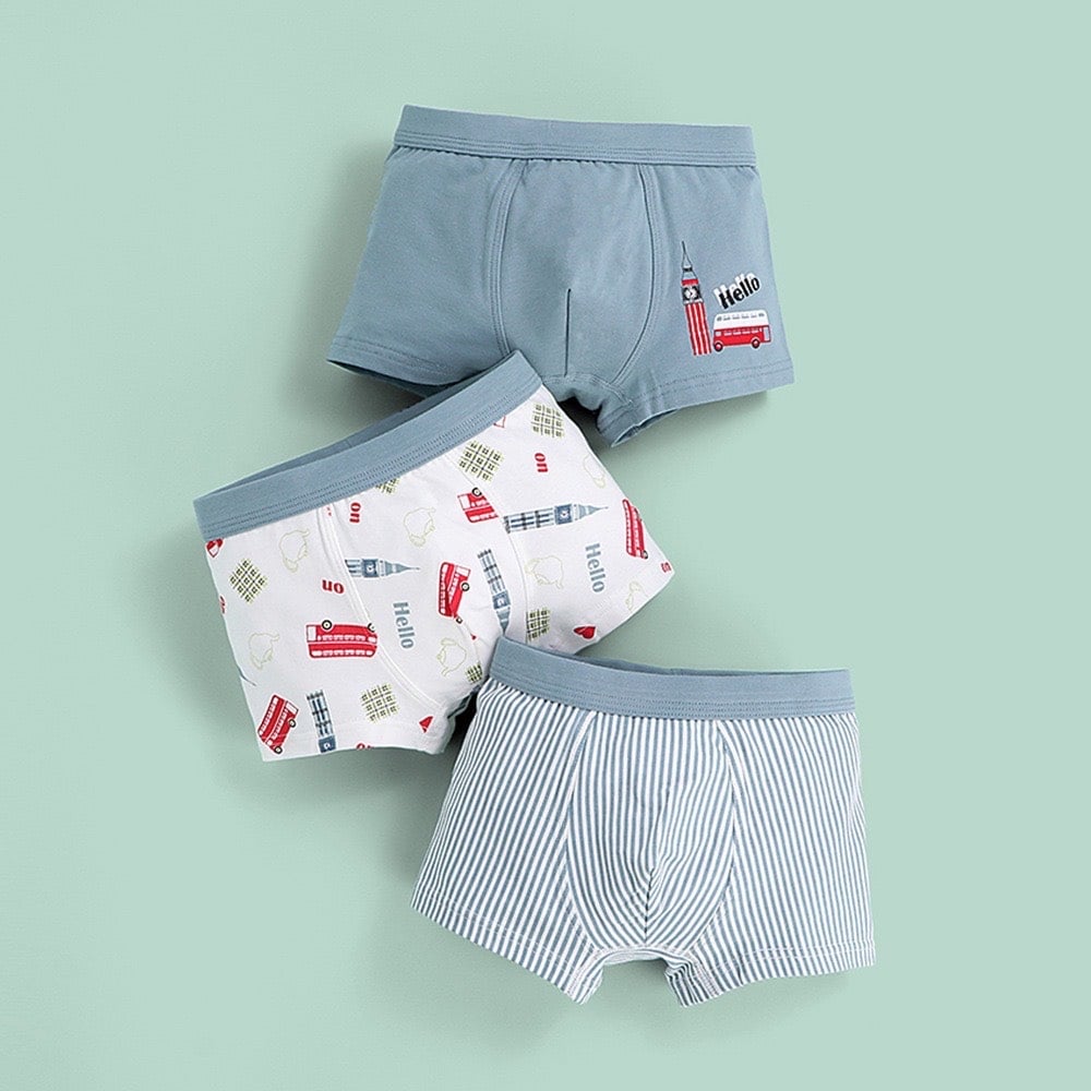 Set 3 sịp đùi cạp to nhiều mẫu BT size 100 - 170