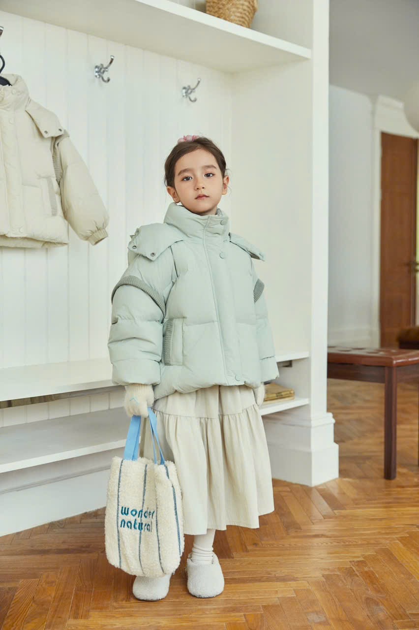 Áo khoác phao lông vũ nhẹ ấm 5 màu cho bé size 110-150