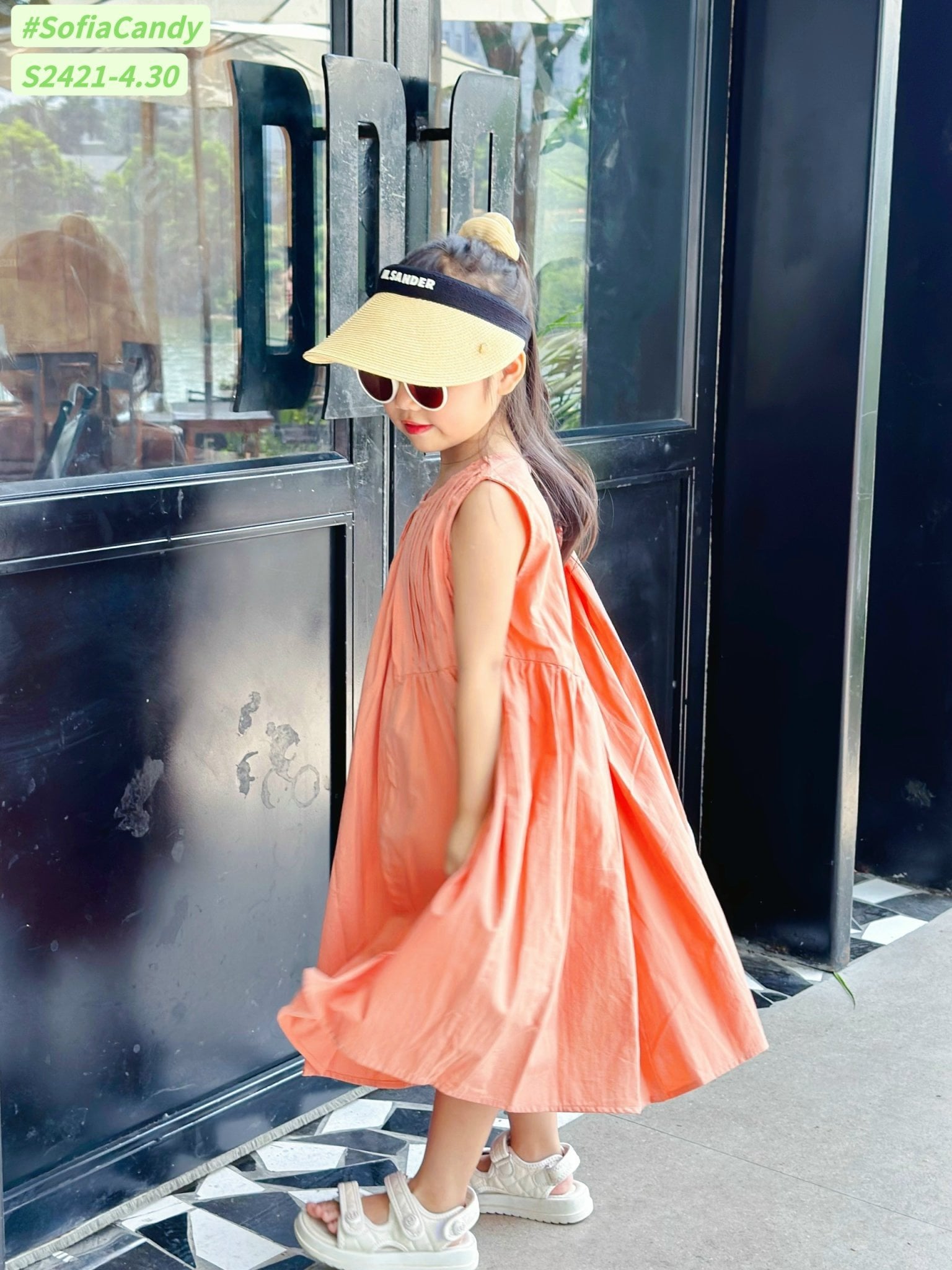 Váy Sofia Candy sát nách hở lưng nhiều màu BG size 1-10y