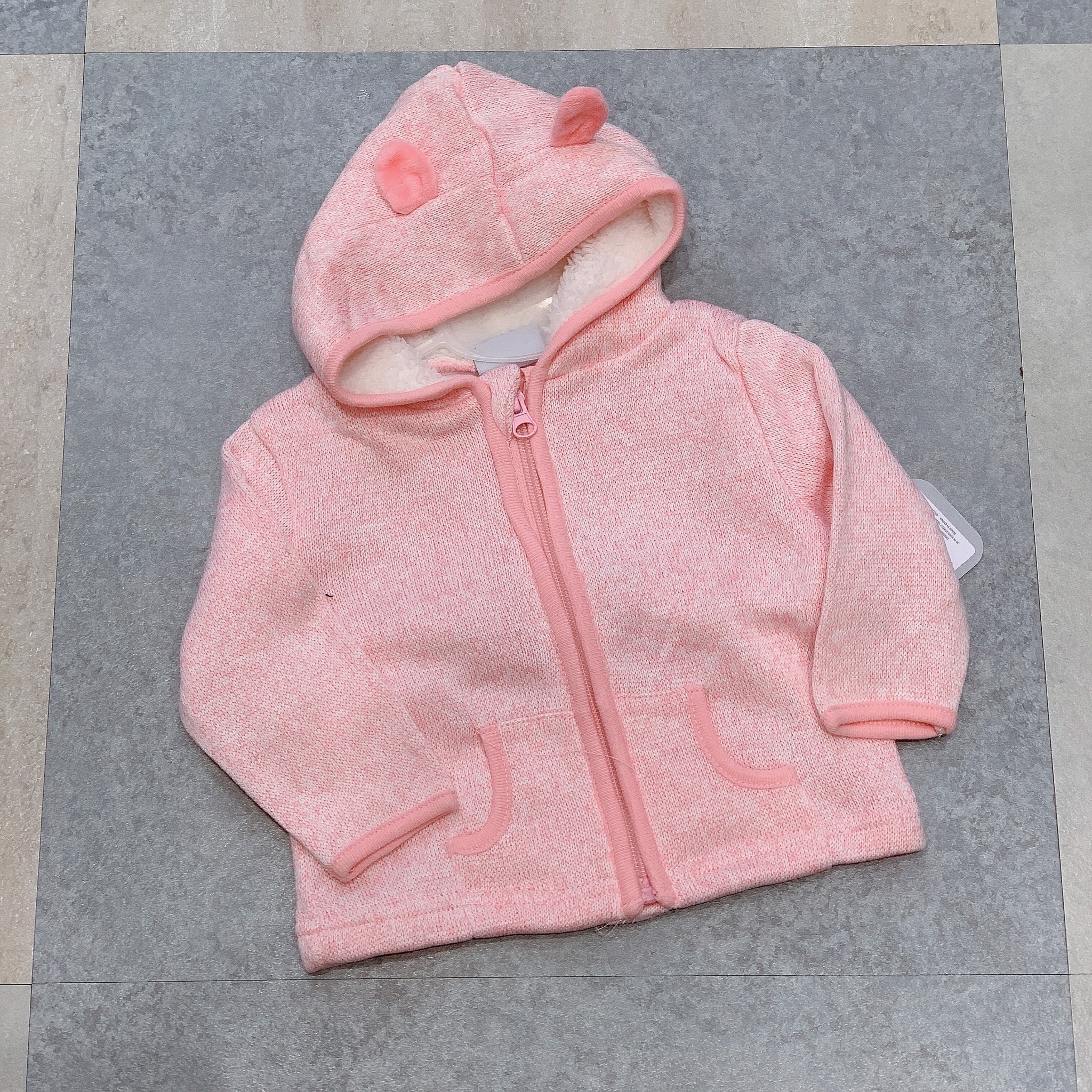 Áo khoác nỉ bông Rene Rofe mũ lót lông cừu sơ sinh