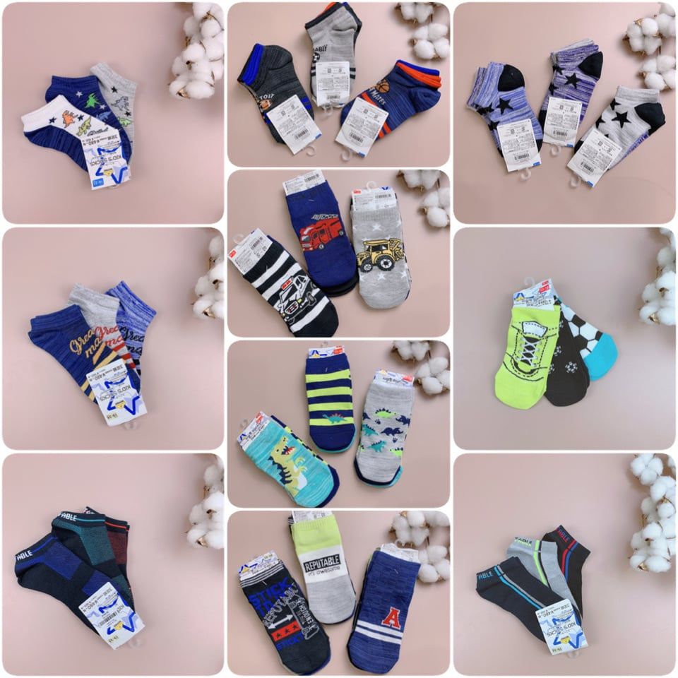 Set 3 đôi tất xuất nhật BTBG nhiều màu