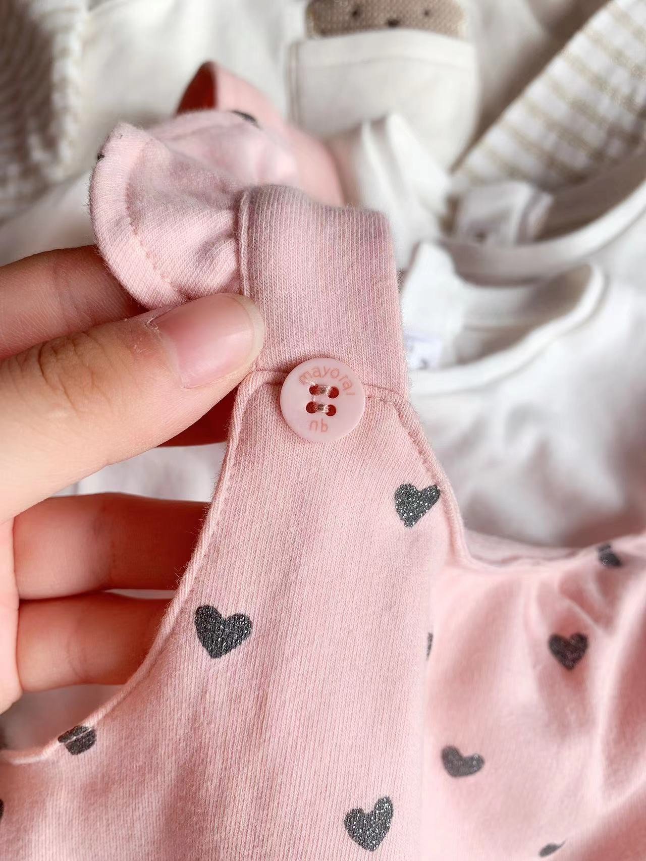 Set áo liền quần yếm Mayoral nhiều hình BG size 1m - 18m