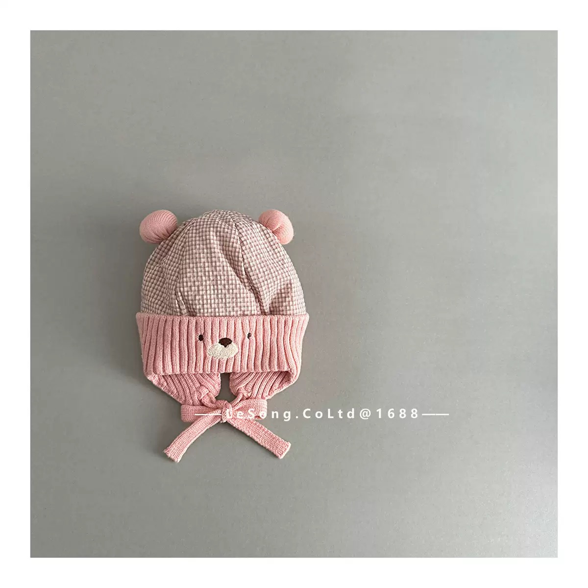 Mũ có tai lót nỉ giữ ấm cho trẻ em chất liệu vải nhung gân kích thước 48-50cm, NSX Yiwu Lesong