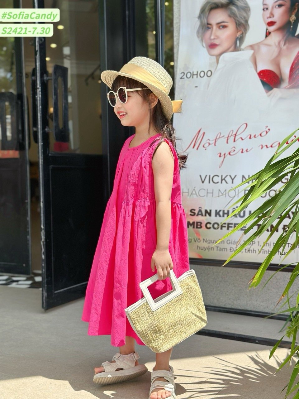 Váy Sofia Candy sát nách hở lưng nhiều màu BG size 1-10y