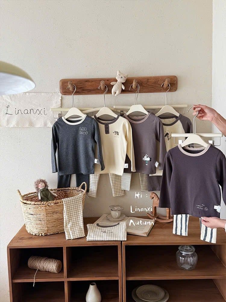 88068 - Bộ cotton Linanxi QC nhiều màu cho bé trai size 90-140