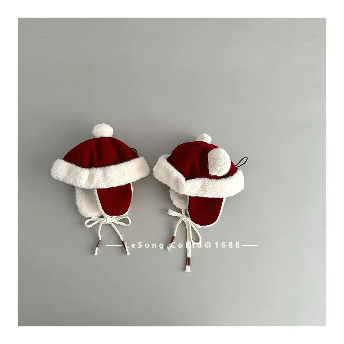 Mũ nhung đỏ noel nhiều mẫu cho bé