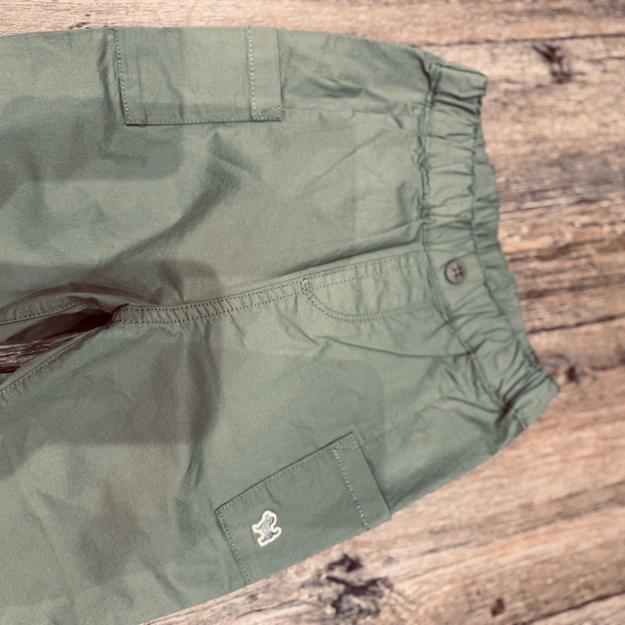 Quần ngố baggy kaki BD màu rêu cho bé size 90-120