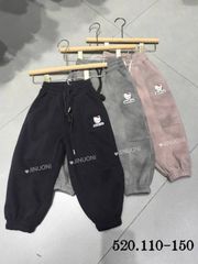 201520 - Quần nỉ lót nỉ bo gấu Hello Kitty nhiều màu cho bé size 110-150