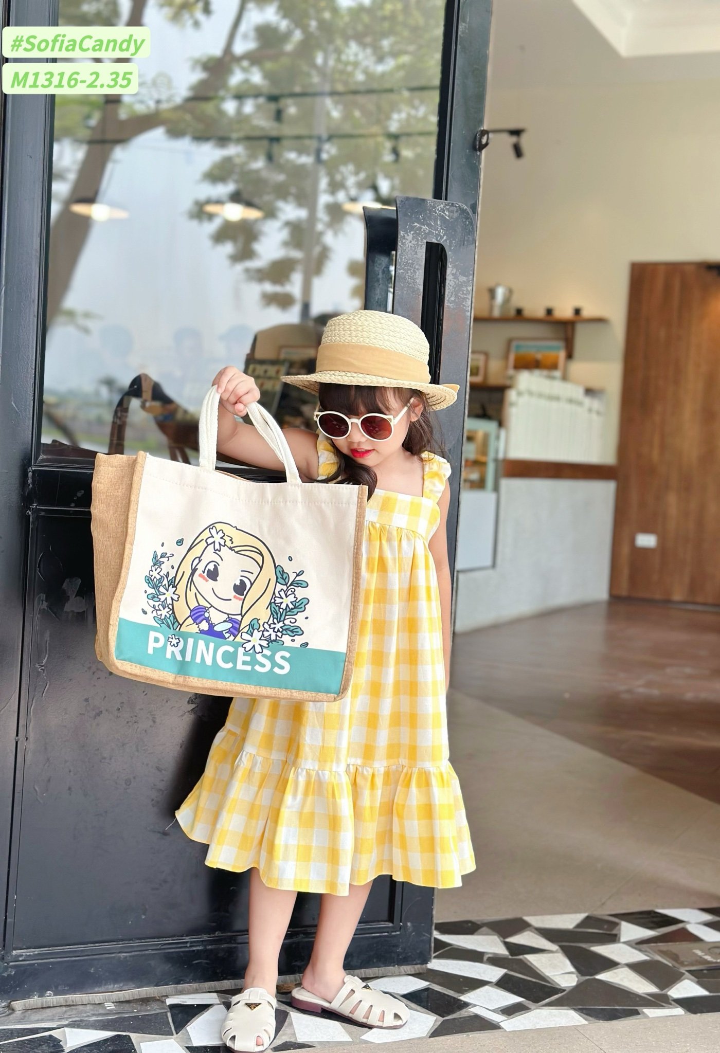 V00047 - Váy Mia Kids thô kẻ caro nhiều màu BG size 1-10y