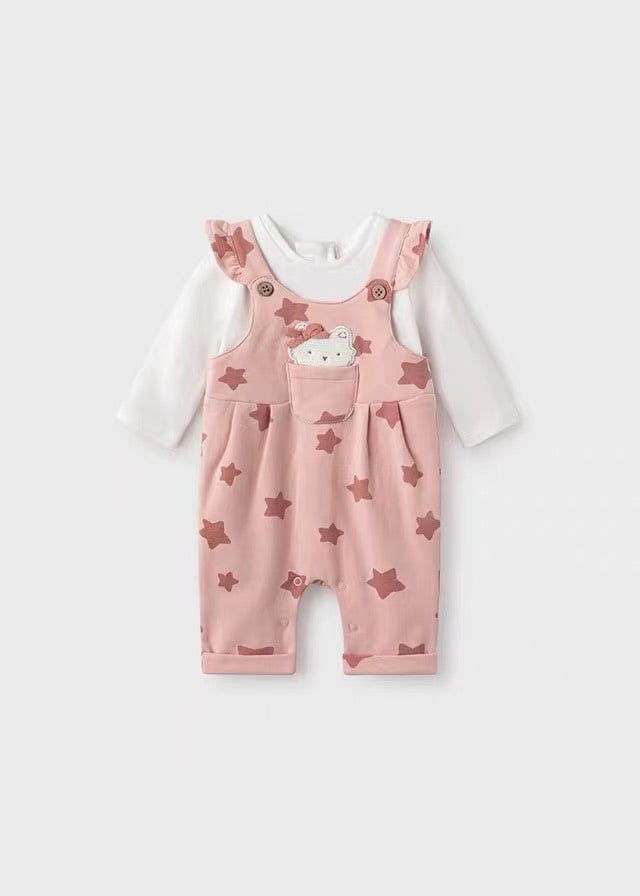 Set áo liền quần yếm Mayoral nhiều hình BG size 1m - 18m