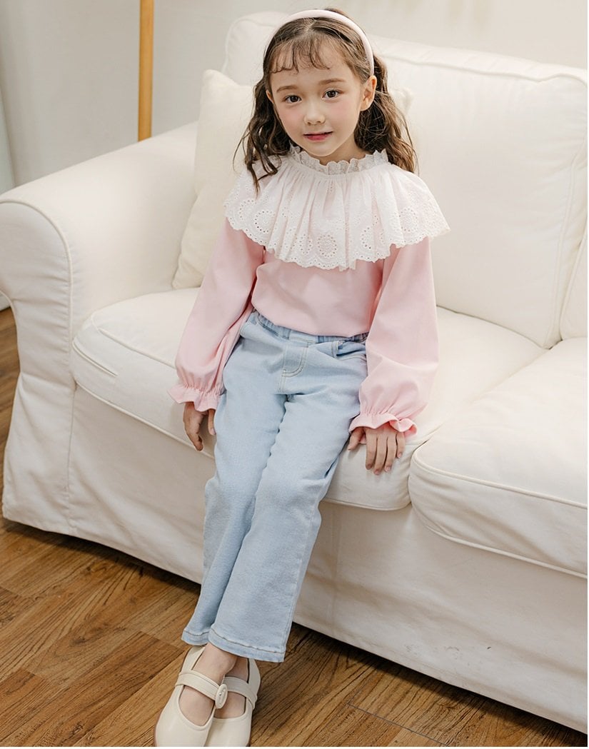 Quần jean ống loe Bebezoo màu xanh BG size 100-150