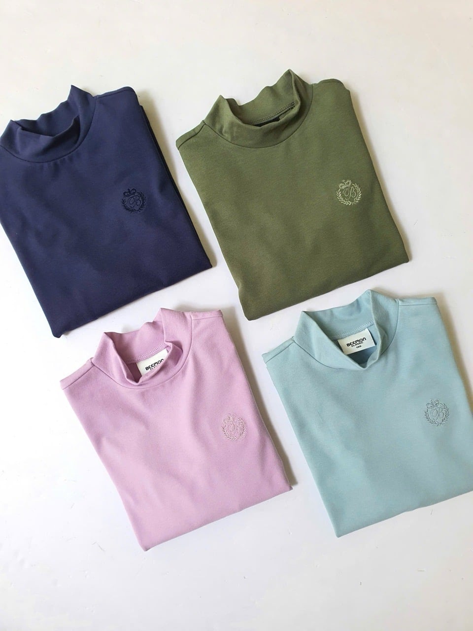 BM2510TS08 - Áo cổ 3p Beemon cotton hàn thêu B nhiều màu cho bé size 120-160