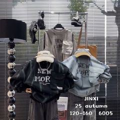 6005 - Áo nỉ lót nỉ đại hàn túi hộp New More 3 màu bé trai size 120-160