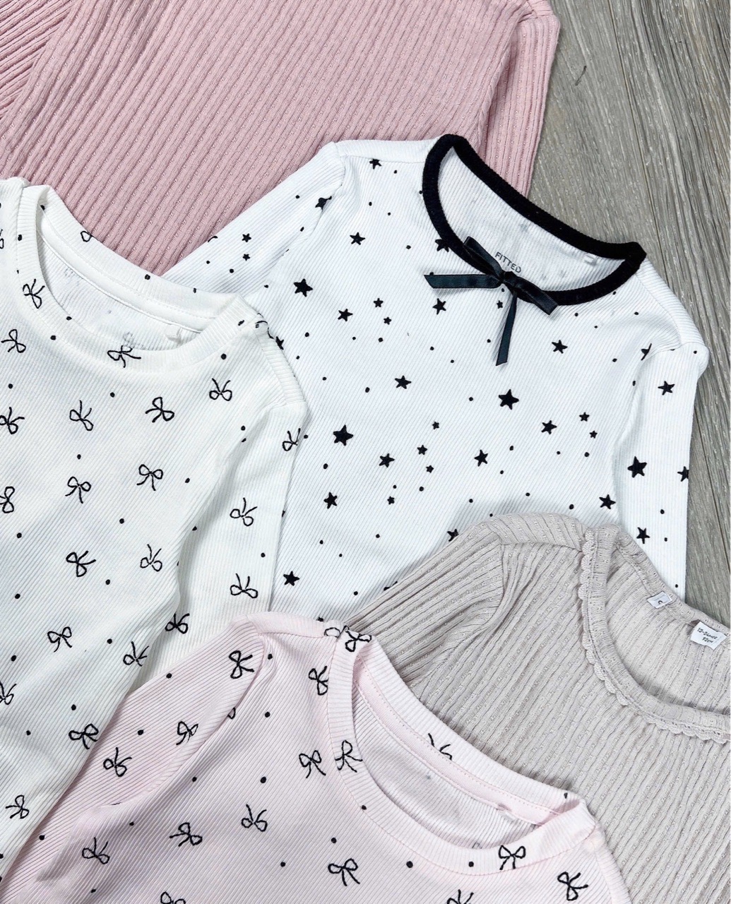 Áo thun GGJJ dư xịn nhiều mẫu cho bé gái size 2-8y