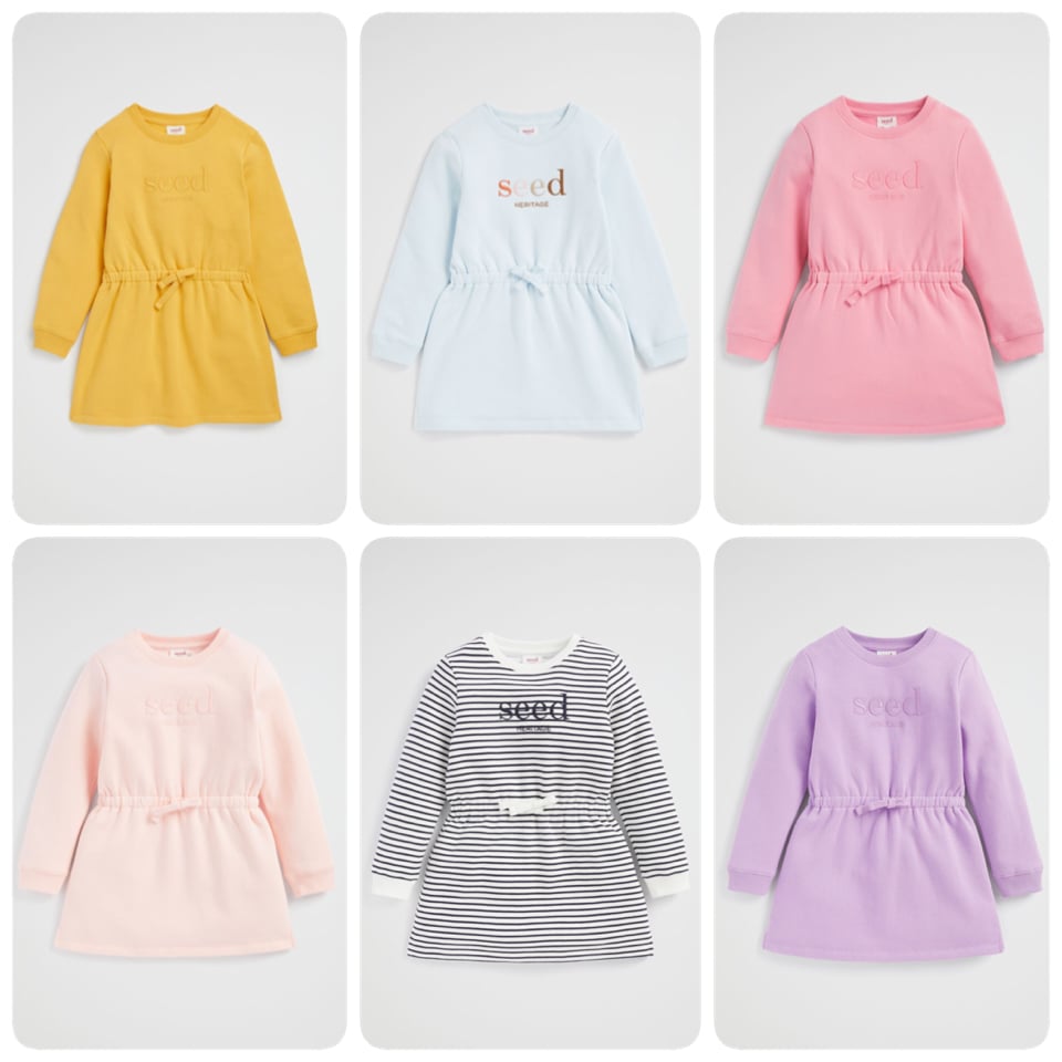 V00107 - Váy nỉ bông chun eo nhiều màu size 12m - 10y