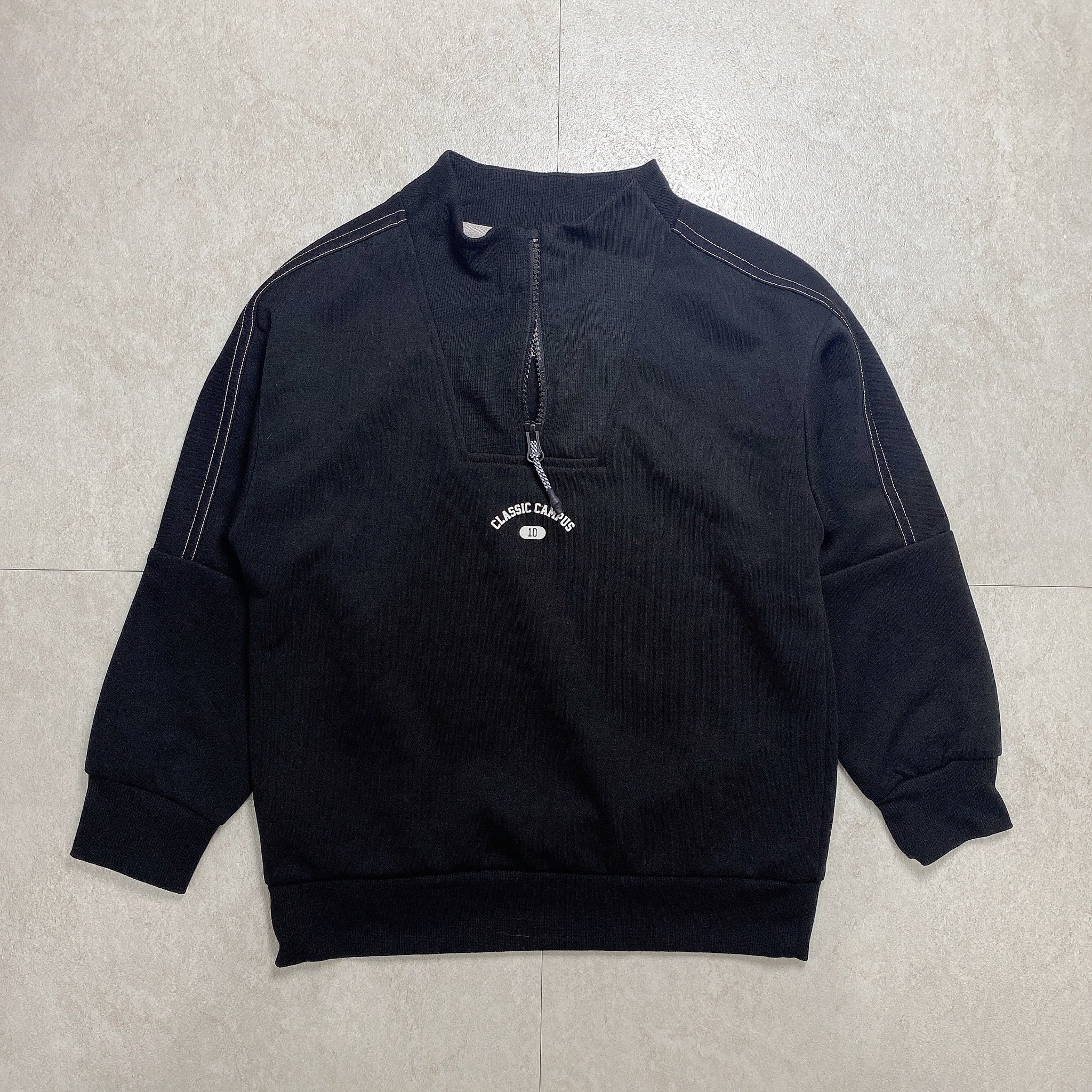 Áo nỉ Topten đen Classic Campus / Ghi trơn / Đen Challenge size 120 - 170