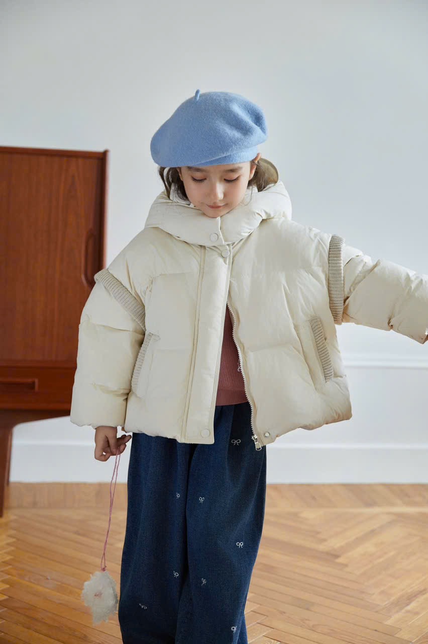 Áo khoác phao lông vũ nhẹ ấm 5 màu cho bé size 110-150