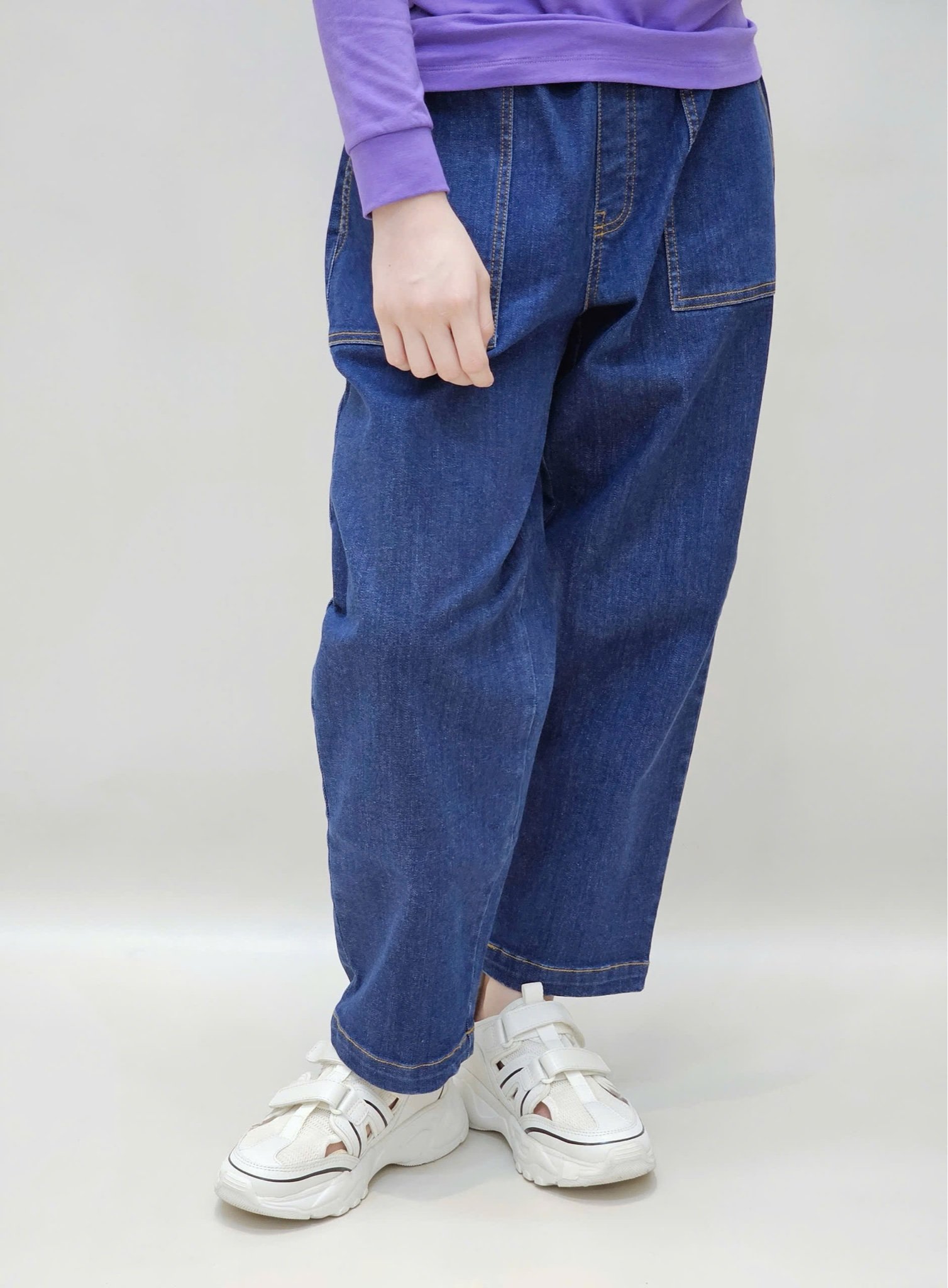 Quần jean dáng baggy BeeMon 2 màu xanh đậm / nhạt size 120 - 160