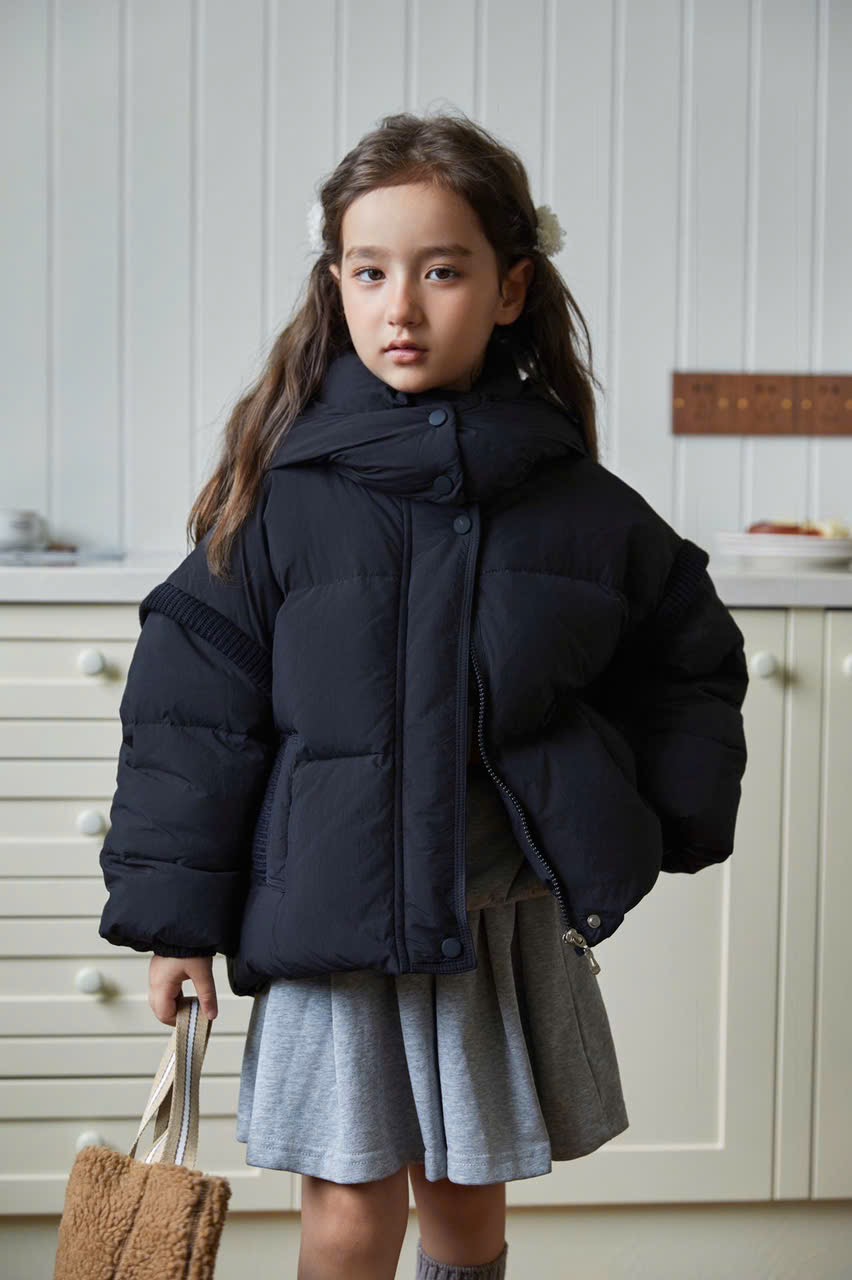 Áo khoác phao lông vũ nhẹ ấm 5 màu cho bé size 110-150