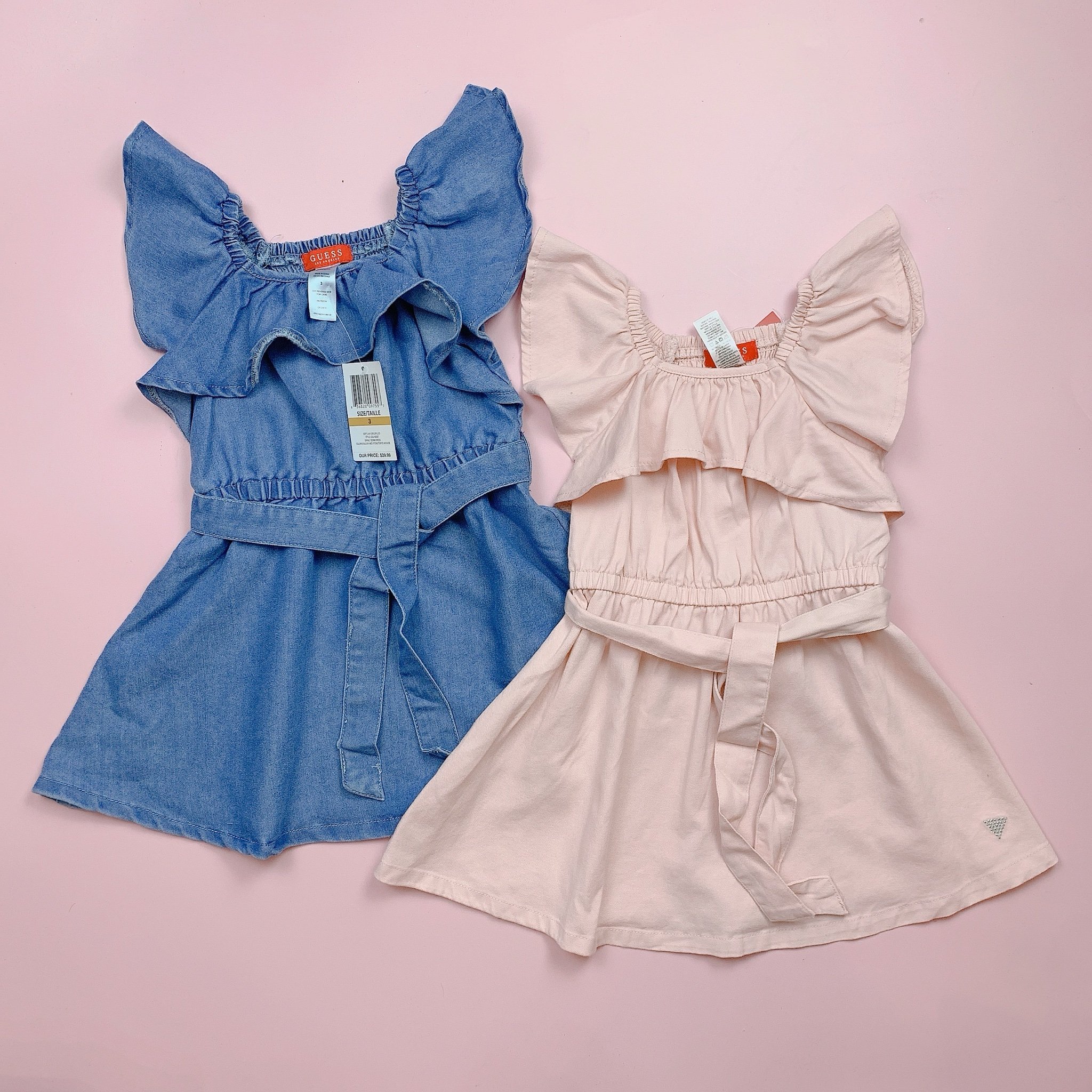 V00054 - Váy jean 2 màu xanh, hồng BG size