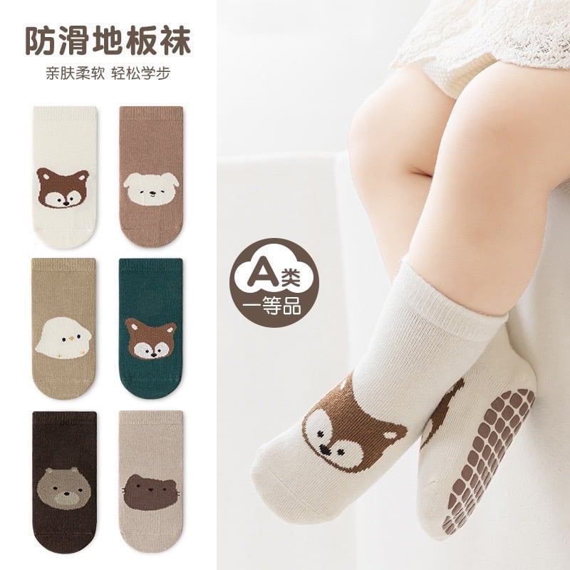 Tất chống trượt cao cổ Hug Elephant 6 màu size 1 - 5y