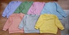 Áo nỉ Muji trơn nhiều màu cho bé size 110-140