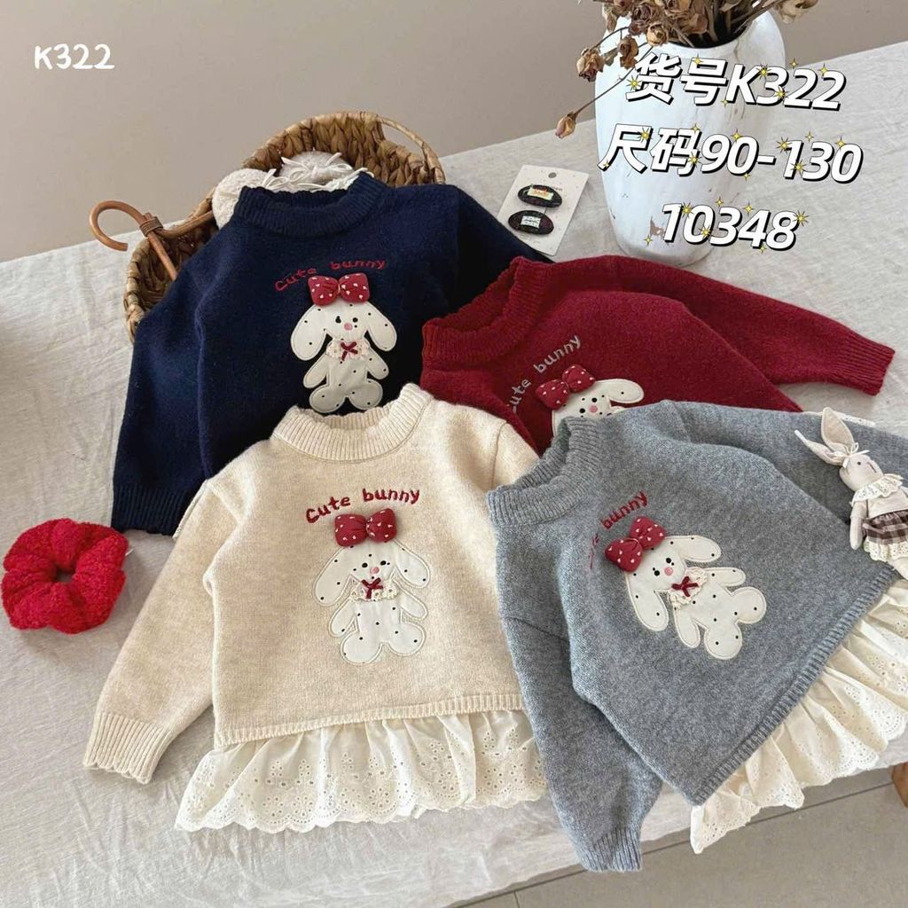 BM1 - Áo len QC nhiều mẫu cho bé gái size 90-130