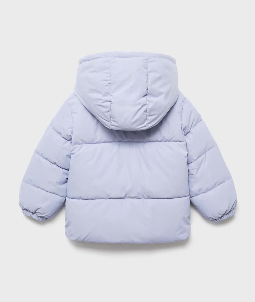 Áo khoác phao MNG 2 màu hồng/xanh tím cho bé size 1-6y