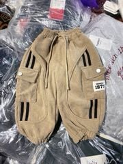 A03 - Quần nhung lót nỉ đại hàn màu nâu cho bé size 90-130