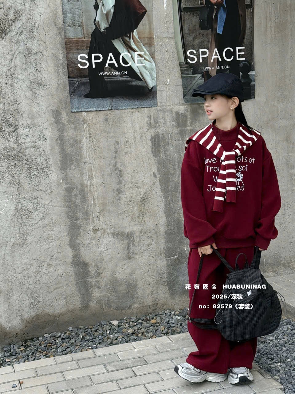 82579 - Set bộ nỉ có lót đại hàn QCCC kèm khăn 3 màu cho bé size 120-160