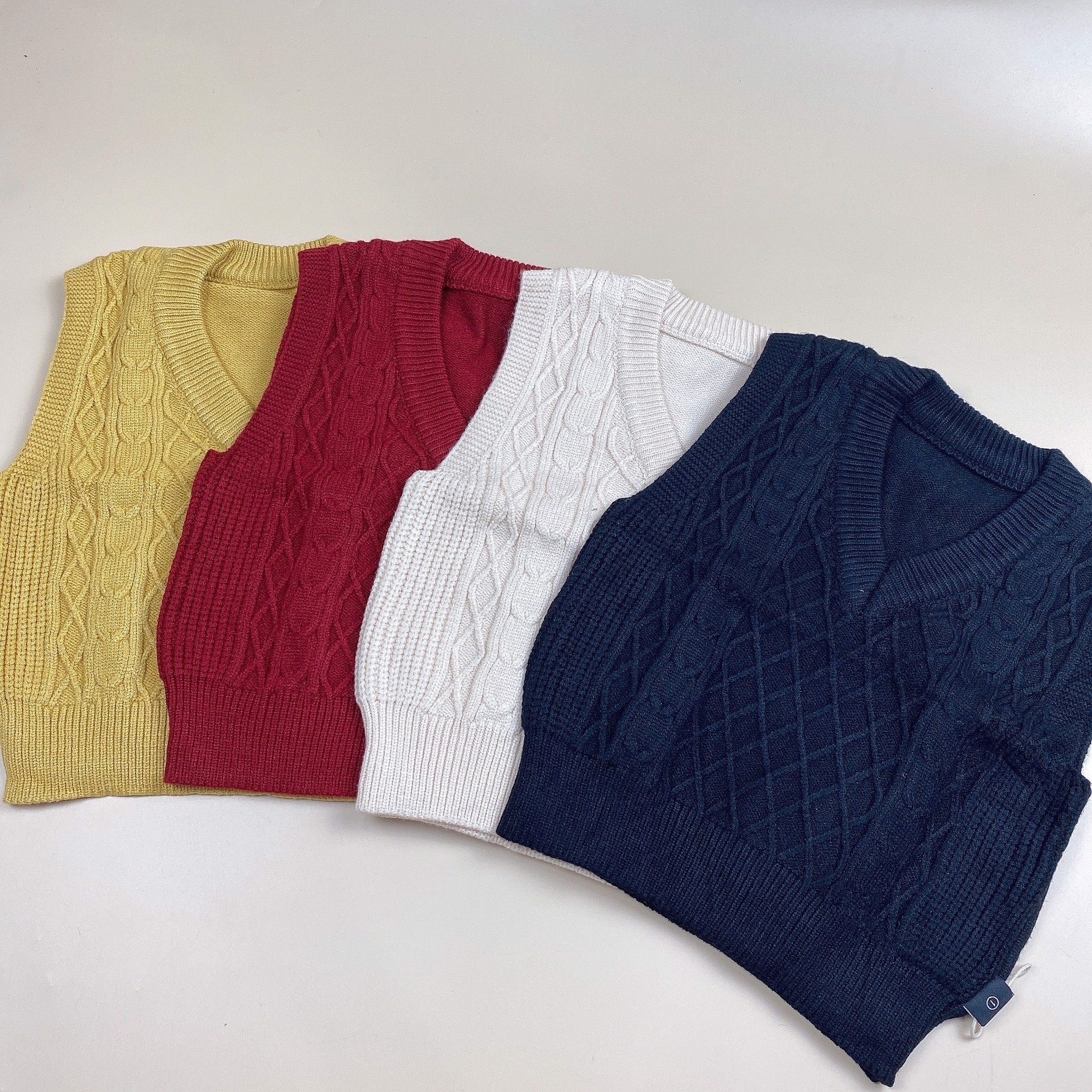 Gile len Three vặn thừng cổ tim 4 màu size 80 - 120