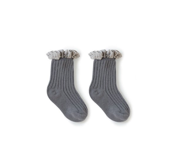 Tất cao tới bắp chân Nemo baby 6 màu cổ bèo kẻ