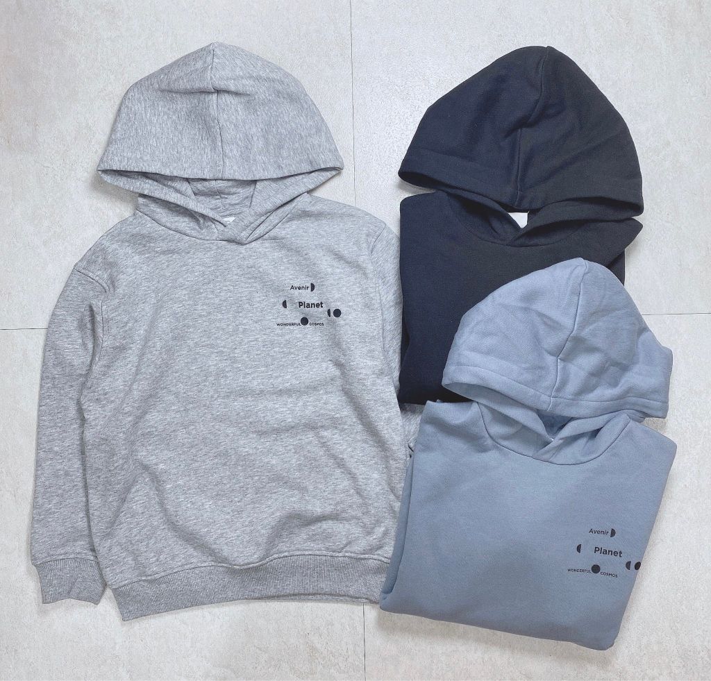 Áo nỉ hoodie Topten in Planet 3 màu ghi / đen / xanh size 130 - 170