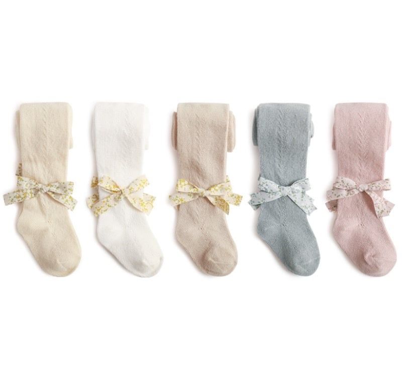 Quần tất Nemo Baby đục lỗ nơ hoa 5 màu