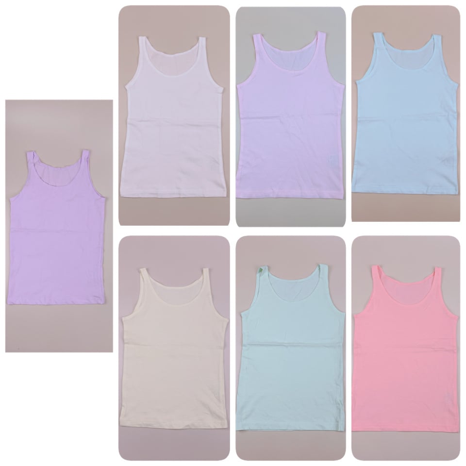 Áo cotton ba lỗ Topten trơn nhiều màu size 110 - 160