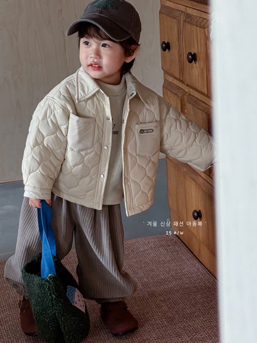 XAJT 88231 - Set 3ct QC áo phao + sơ mi kem + quần bé trai size 80-120