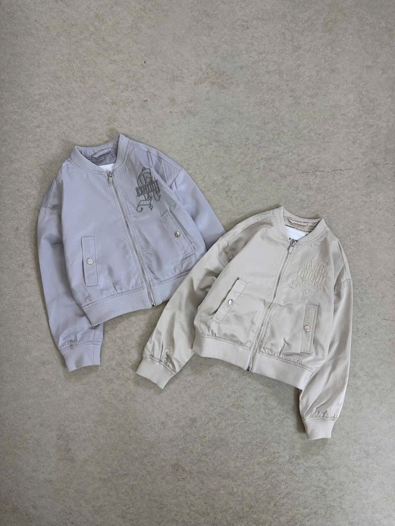 AK67 - Áo khoác bomber GGJJ 2 màu be/ghi tím size 6-14y