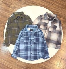 Áo sơ mi nỉ mềm nhẹ ấm Place dư xịn nhiều màu cho bé size 9m-16y