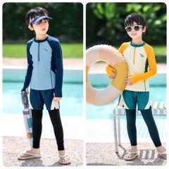 1166 - Bộ bơi YUKE dài tay, quần dài chống nắng bé trai size XL-6XL