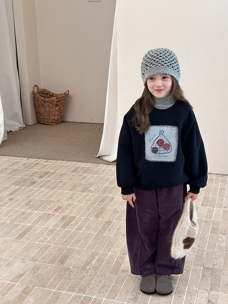 25G003 - Áo nỉ AMBB hai da nhiều màu cho bé gái size 90-170