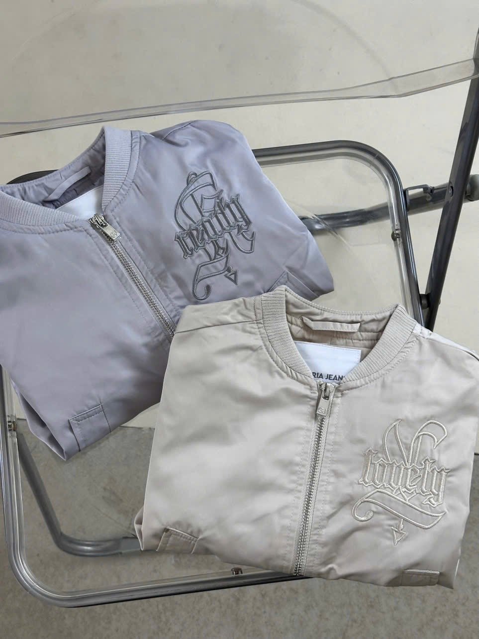 AK67 - Áo khoác bomber GGJJ 2 màu be/ghi tím size 6-14y