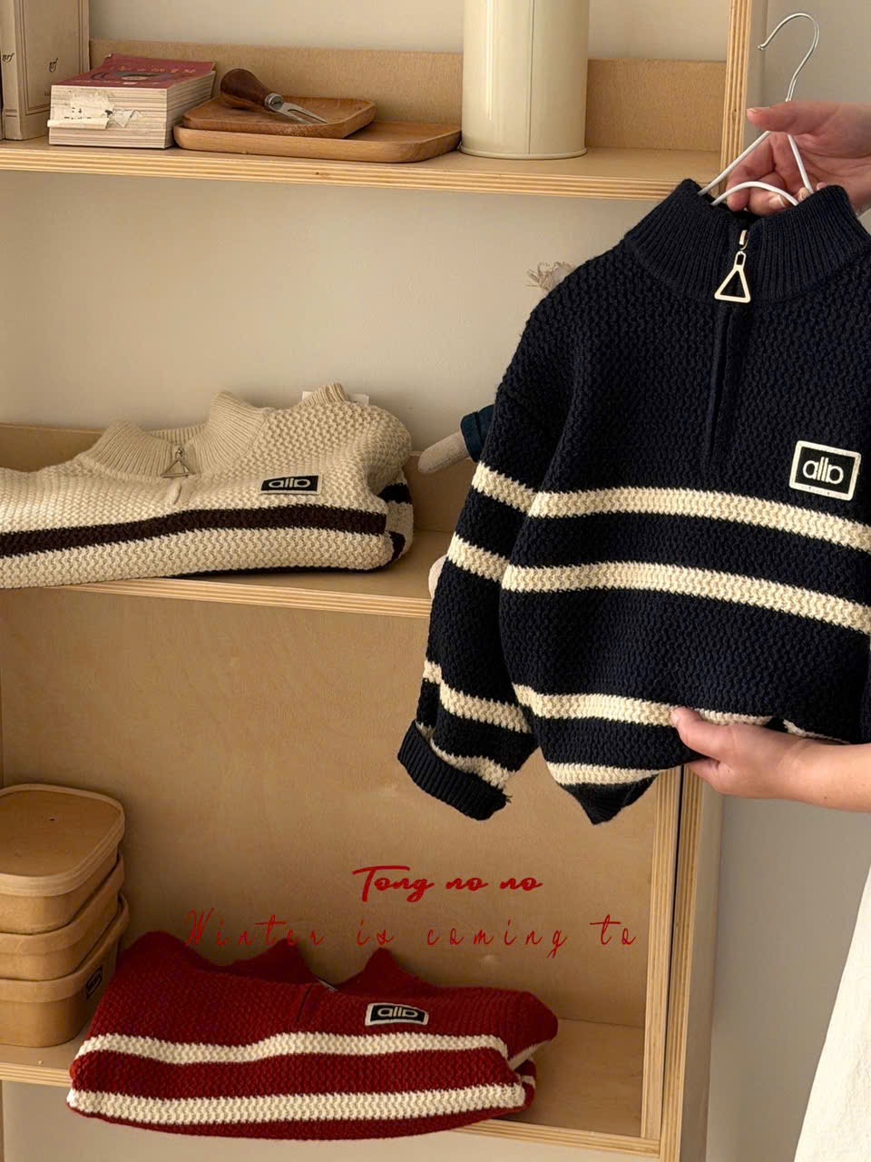 BM2 - Áo len Tongnono nhiều màu cho bé trai size 110-150