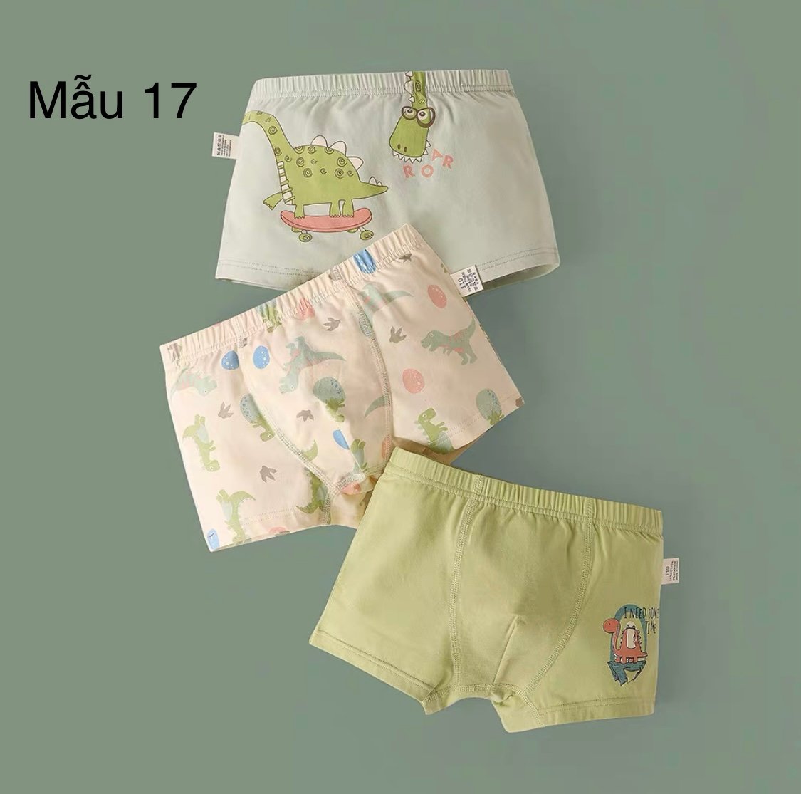 Set 3 sịp đùi cạp nhỏ nhiều mẫu BT size 120 - 160 ( Bảng màu mới )