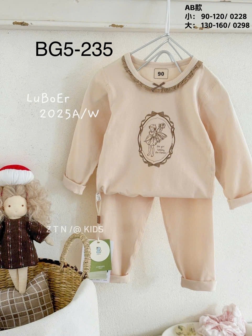 BM5 - Bộ thun Luboer nhiều hình cho Bé Gái size 90 - 160