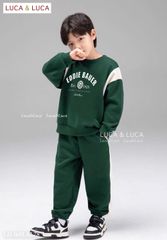 Lu 1681 - Bộ nỉ hai da Luca phối tay Eddie Bauer 2 màu bé trai size 2-12y